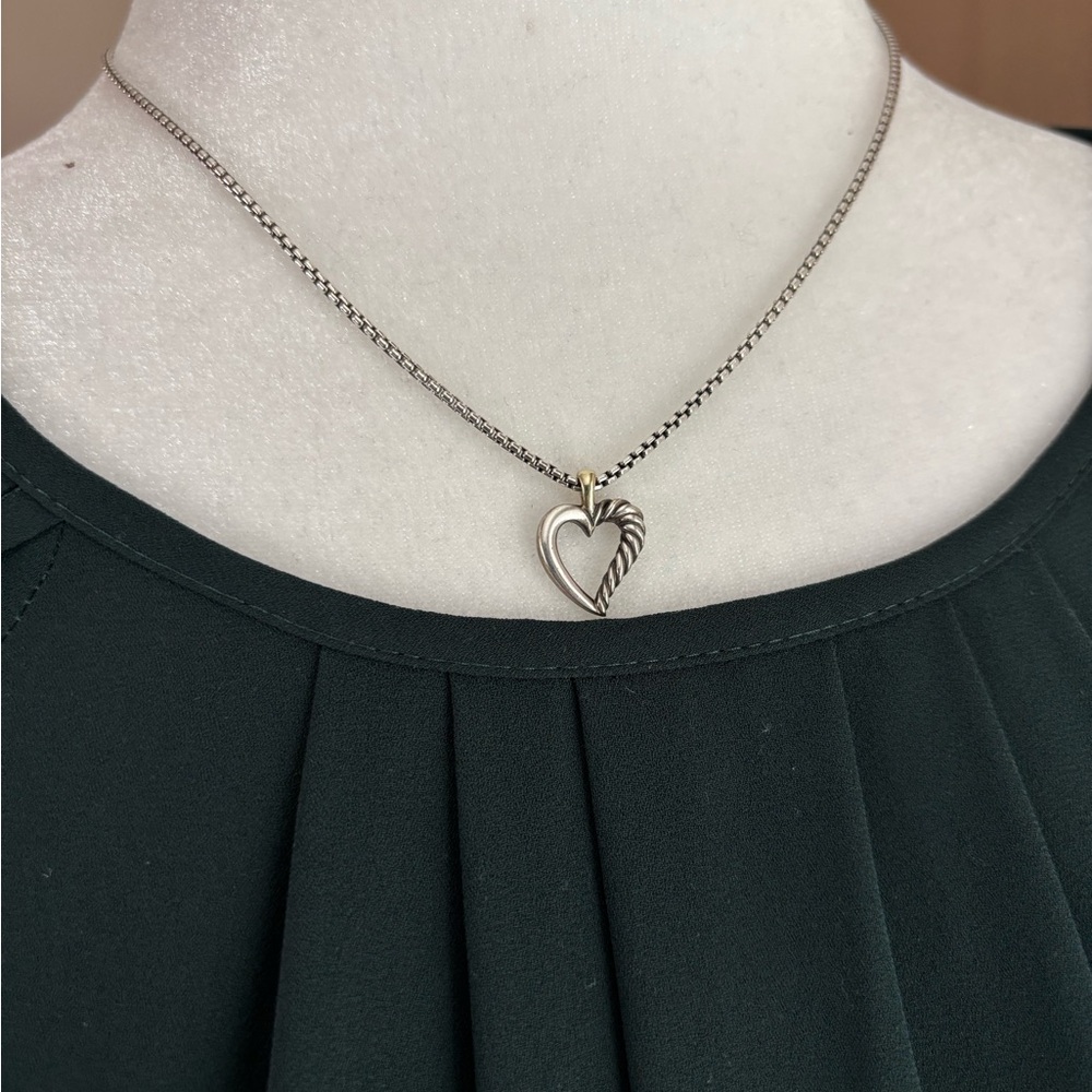DAVID YURMAN 🩶 AUTHENTIC Heart Pendant Necklace - Picture 5 of 9